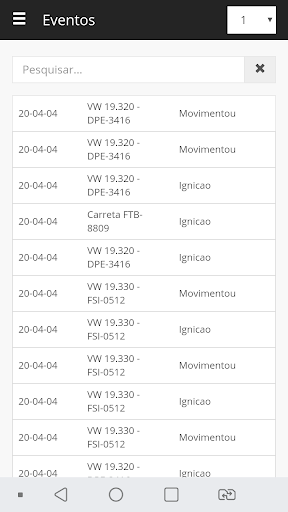 A-CAR Monitoramento Screen 2