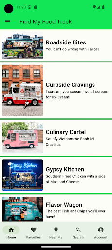 Android application Food Truck Finder screenshort