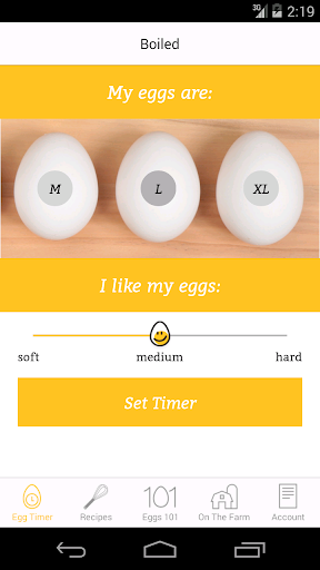 Egg Timer Screen 2