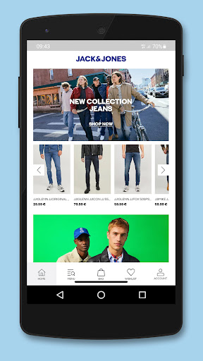 Android application JACK & JONES screenshort