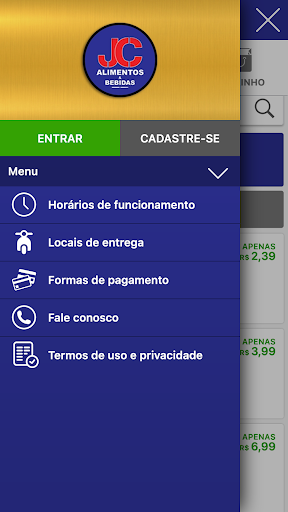 Android application JC Alimentos e Bebidas screenshort
