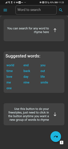 Android application Rhymit screenshort
