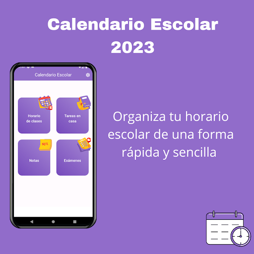 Android application Agenda Escolar 2023-Calendario screenshort