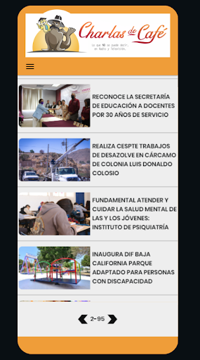 Android application Charlas de Café APP screenshort