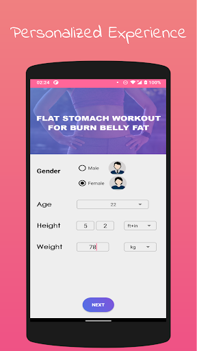 Android application 30 Days Flat Tummy Challenge screenshort