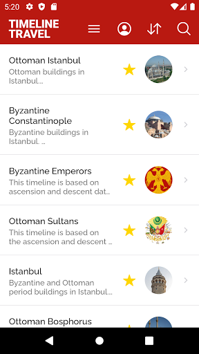 Android application Timeline Travel screenshort
