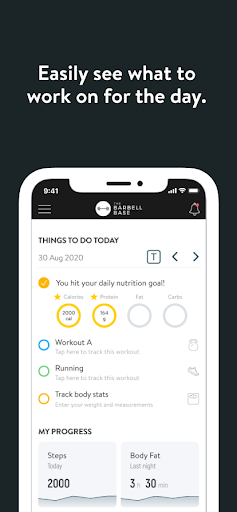 Android application The Barbell Base screenshort