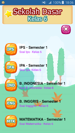 Android application Soal Ujian Kelas 6 SD screenshort