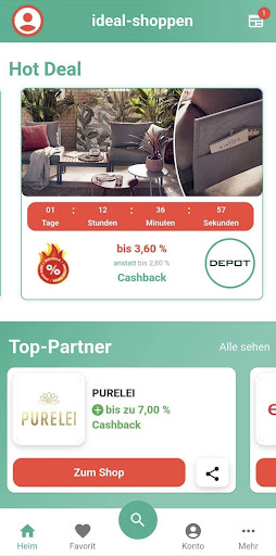 ideal-shoppen — Cashback Screen 2
