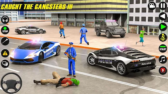 US Police Car Mall Crime Chase