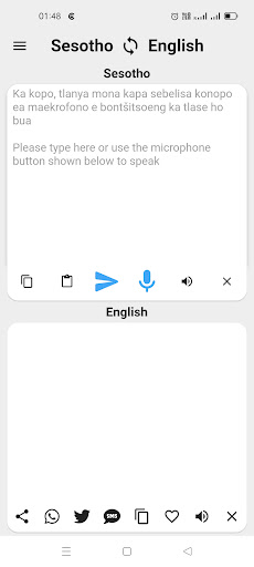 Android application Sesotho To English Translator screenshort