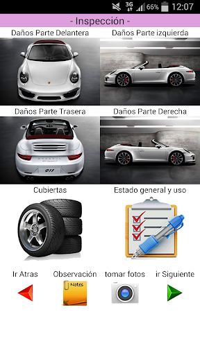 Luz y Fuerza Car Inspection Screen 2