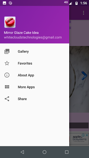 Android application Mirror Glaze Cake Idea Gallery screenshort