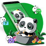 Cover Image of Download Cute Anime Green Panda Theme 1.1.3 APK