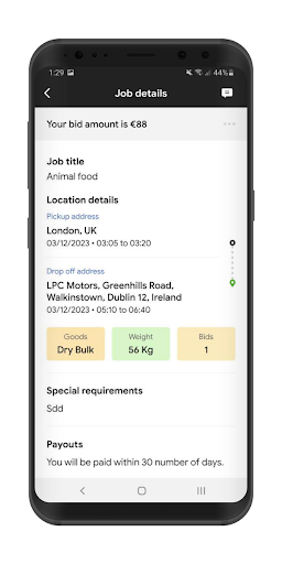 MyHaulier - Haulier App Screen 2