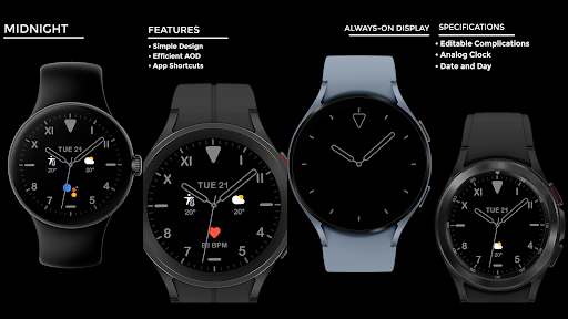 Midnight - watch face screenshot 14