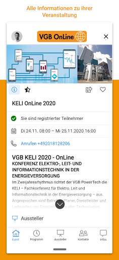 Android application vgbe Events screenshort