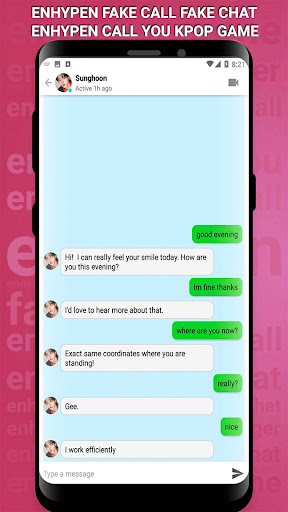 ENHYPEN Fake Call Fake Chat Screen 3