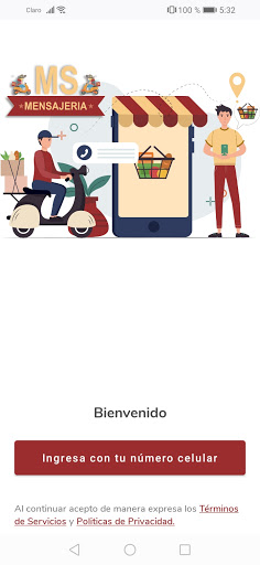 Android application MS Mensajería screenshort