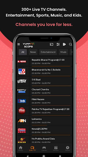 YuppTV Scope Screen 2