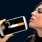 iCigarette simulator of smoking a cigarette prank icon