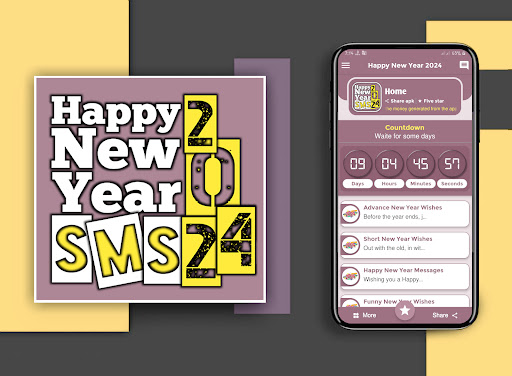 Android application Happy New Year 2024 SMS screenshort
