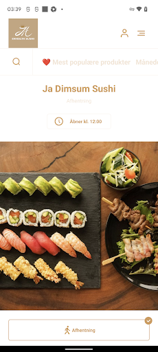 Android application Ja Dimsum Sushi screenshort