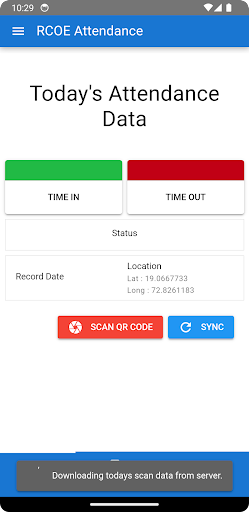 Android application RCOE Attendance v2 screenshort