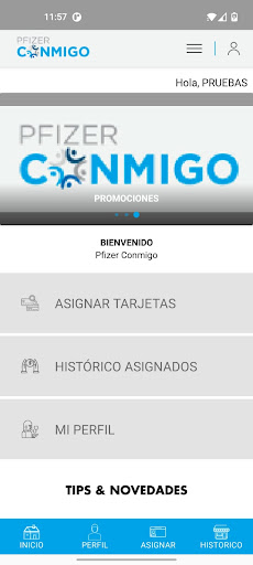 Android application Pfizer Conmigo screenshort