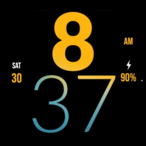 Yellow Large Watch Face Logo