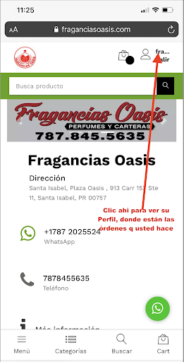Fragancias Oasis Screen 3
