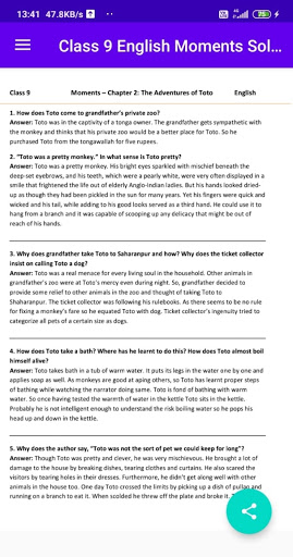 Class 9 English Moments NCERT Screen 2