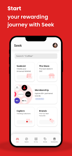 Android application Seek- Shopping Rewards & Deals screenshort
