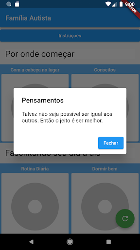Android application Família Autista screenshort