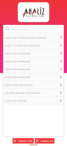 Android application Analiz Video Çözüm screenshort