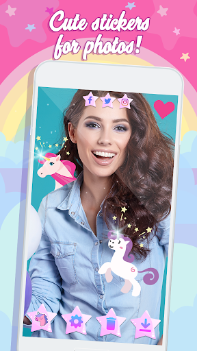 Unicorn Photo Stickers - Kawaii Photo Editor