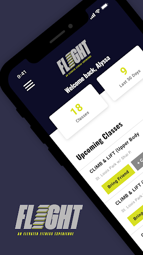 Android application FLIGHT - Elevated Fitness 2.0 screenshort