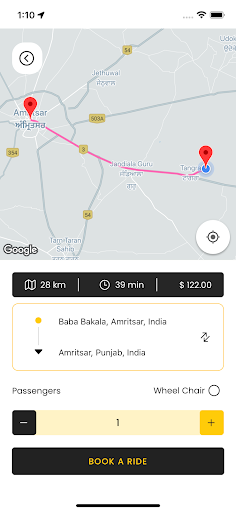 City Taxis Sunraysia DriverAPP Screen 3