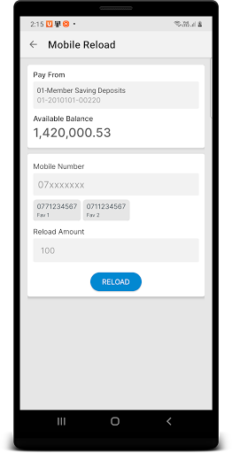 COOP - Mobile Banking Screen 3