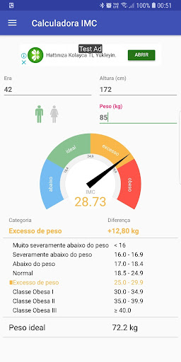 Visualização do aplicativo