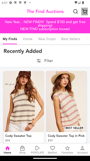 Android application The Find Auctions screenshort