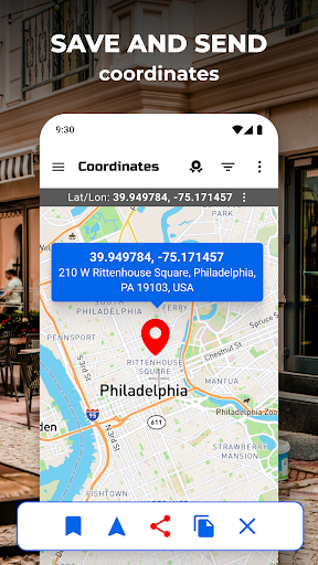 Screenshot of GPS Coordinates Locator Map