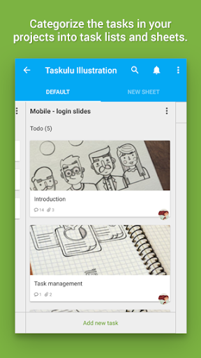 Android application Taskulu screenshort