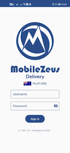 Android application Mobile Zeus - Delivery screenshort