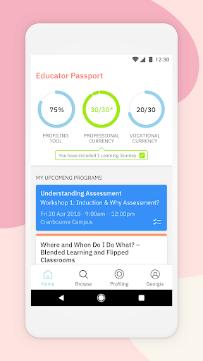 Android application Educator Passport screenshort