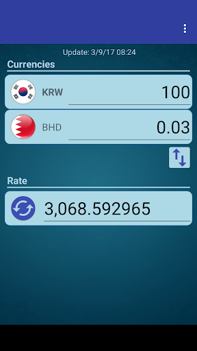 Android application S Korea Won x Bahraini Dinar screenshort