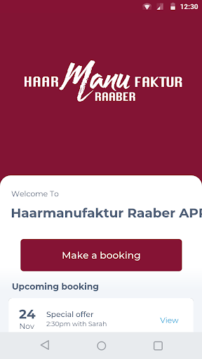 Android application Haarmanufaktur Raaber APP screenshort