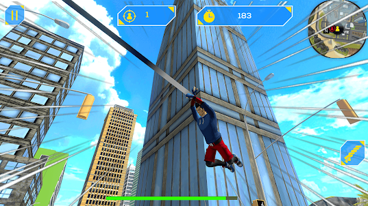 Flying Spider: Rope Hero Game