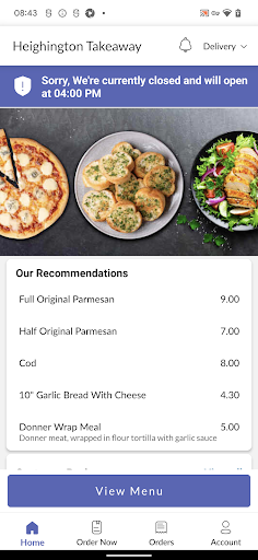 Heighington Takeaway Screen 2