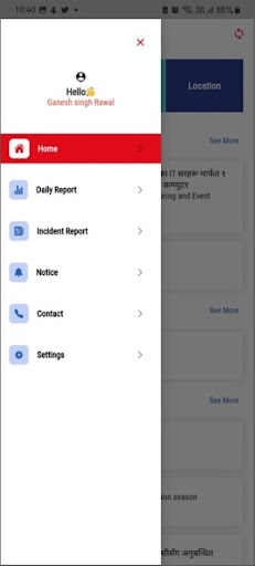 ECN Monitoring App Screen 2
